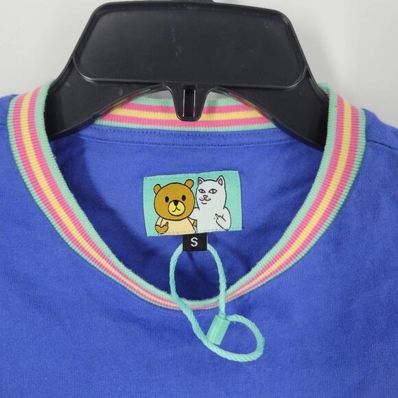 RIPNDIP X Teddy Fresh 2.0 Colorblock Long Sleeve T-Shirt S - Picture 8 of 11